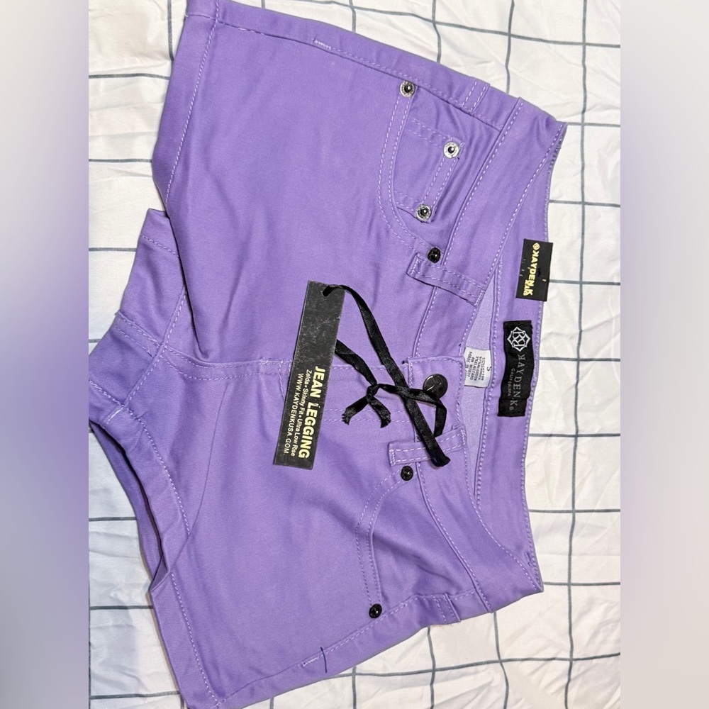 Purple Jean Shorts for Women